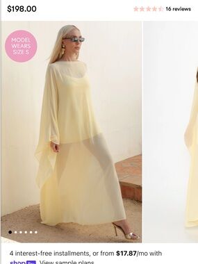 Show Me Your MuMu Pale Yellow Sheer Maxi Dress